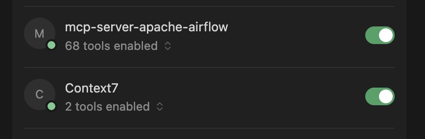 MCP 서버 설정 화면